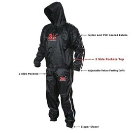 2Fit Heavy Duty Sweat Suit Sauna Exercise Gym Suit Fitness, Weight Loss, AntiRip (4XL)