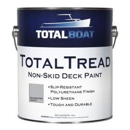 Totalboat Tb-Treadgg Non-Skid Deck Paint, Marine-Grade Anti-Slip Traction Coating For Boats, Wood, Fiberglass, Aluminum, And Metals (Gray, Gallon)