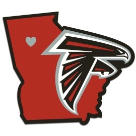 Siskiyou Sports NFL Fan Shop Atlanta Falcons Home State Decal One Size Team Color