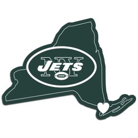 NFL Siskiyou Sports Fan Shop New York Jets Home State Decal One Size Team Color