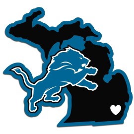 NFL Siskiyou Sports Fan Shop Detroit Lions Home State Decal One Size Team Color