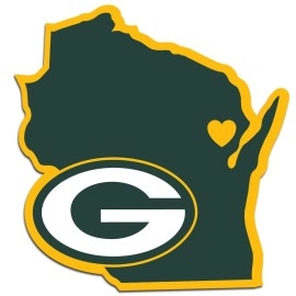 NFL Siskiyou Sports Fan Shop Green Bay Packers Home State Decal One Size Team Color