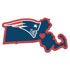 NFL Siskiyou Sports Fan Shop New England Patriots Home State Decal One Size Team Color