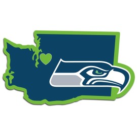 NFL Siskiyou Sports Fan Shop Seattle Seahawks Home State Decal One Size Team Color