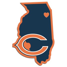 Siskiyou Sports NFL Fan Shop Chicago Bears Home State Decal One Size Team Color