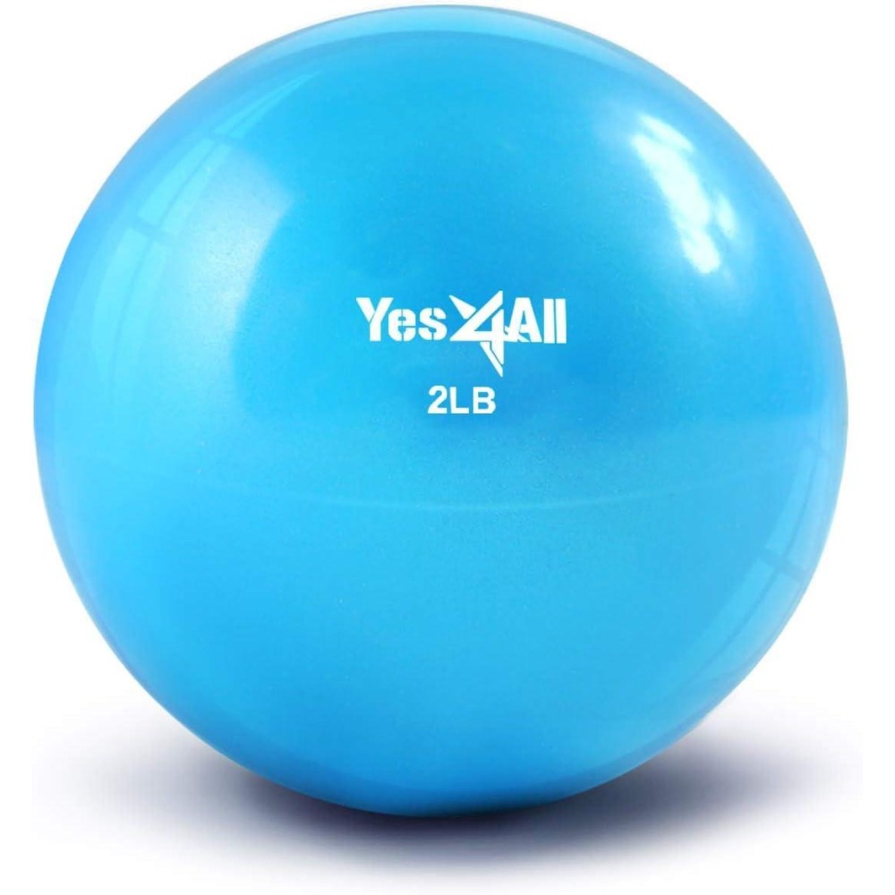 Yes4All Soft Weighted Toning Ball Smooth 2Lb Blue