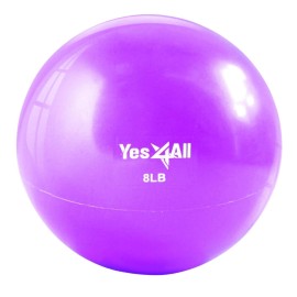 Yes4All Soft Weighted Toning Ball Smooth 8Lb Purple