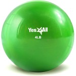 Yes4All Soft Weighted Toning Ball Smooth 4Lb Green