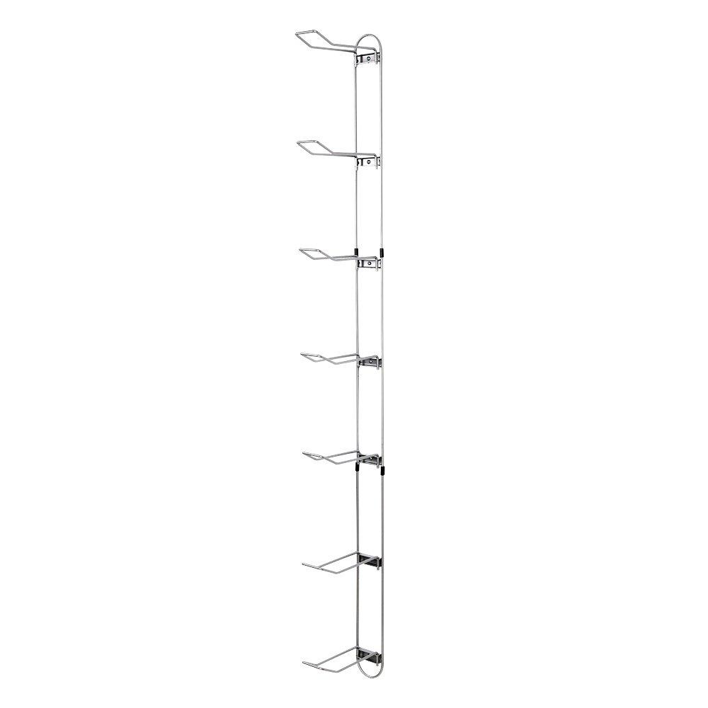 Knape & Vogt, Silver John Sterling Sports Rack for Garage, 7-Ball Capacity, 63-1/8