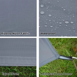 GEERTOP 2 Person Ultralight Waterproof Tent Tarp Footprint Ground Sheet Mat, for Camping, Hiking, Picnic (4 Sizes)