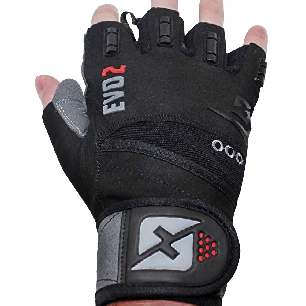 Skott 2020 Evo 2 Weightlifting Gloves With Integrated Wrist Wrap Support-Double Stitching For Extra Durability-Get Ripped With The Best Body Building Fitness And Exercise Accessories (Small)