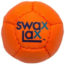 Swax Lax Lacrosse Training Ball - Indoor Outdoor Practice Less Bounce & Rebounds (Orange)