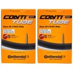 Continental Unisexs Race Tube Wide 28 Inner, Black, 25-622->32-630] Pack Of 2