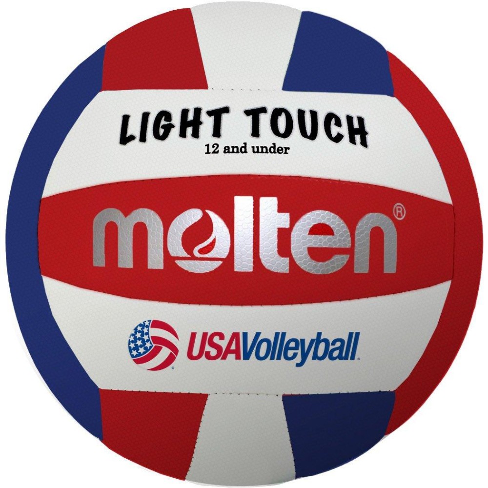 Molten MS240-3 Light Touch Volleyball, Red/White/Blue