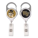 Ncaa Wake Forest Demon Deacons Badge Holderpremium Retractable Badge Holder Team Colors One Size