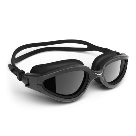 AqtivAqua Polarized Swimming Goggles Swim Goggles for Adults Men Women Kids Youth Girls Boys Children Polarised PDX (Black Goggles + Black case)