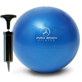 ProBody Pilates Ball Small Exercise Ball w/ Pump, 9 Inch Bender Ball, Mini Soft Yoga Ball, Workout Ball for Stability, Barre, Fitness, Ab, Core, and Physical Therapy Ball at Home Gym & Office (Blue)