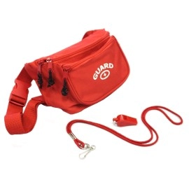 Adoretex Guard Fanny Pack Whistle with Lanyard Equipment Set Red