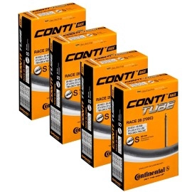 Continental 4 X Bike Inner Tube Race 28 700 20 25 Presta 80Mm Cycle Valve, Black