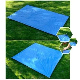 Triwonder Camping Tent Tarp Footprint Outdoor Waterproof Hammock Rain Fly Rainfly Cover Sunshade Shelter Groundsheet Canopy Blanket Mat (Blue, 59 X 84.6 Inches)