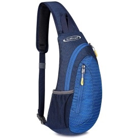 G4Free Unisex Shoulder Backpack, Mini Casual Cross Body Bag Outdoor Sling Backpack Chest Pack Blue For Cycling Hiking Camping Travel(Blue)
