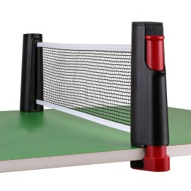 Hipiwe Retractable Table Tennis Net Replacement, Ping Pong Net And Post, 6 Feet(1.8M, Fits Tables Up To 2.0 Inch (5.0 Cm) (Black)