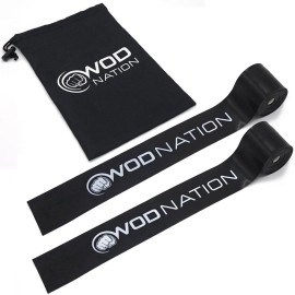 WOD Nation Muscle Floss Bands Recovery Band for Tack and Flossing Sore Muscles and Increasing Mobility : Stretch Band Includes Carrying Case (1 Black)