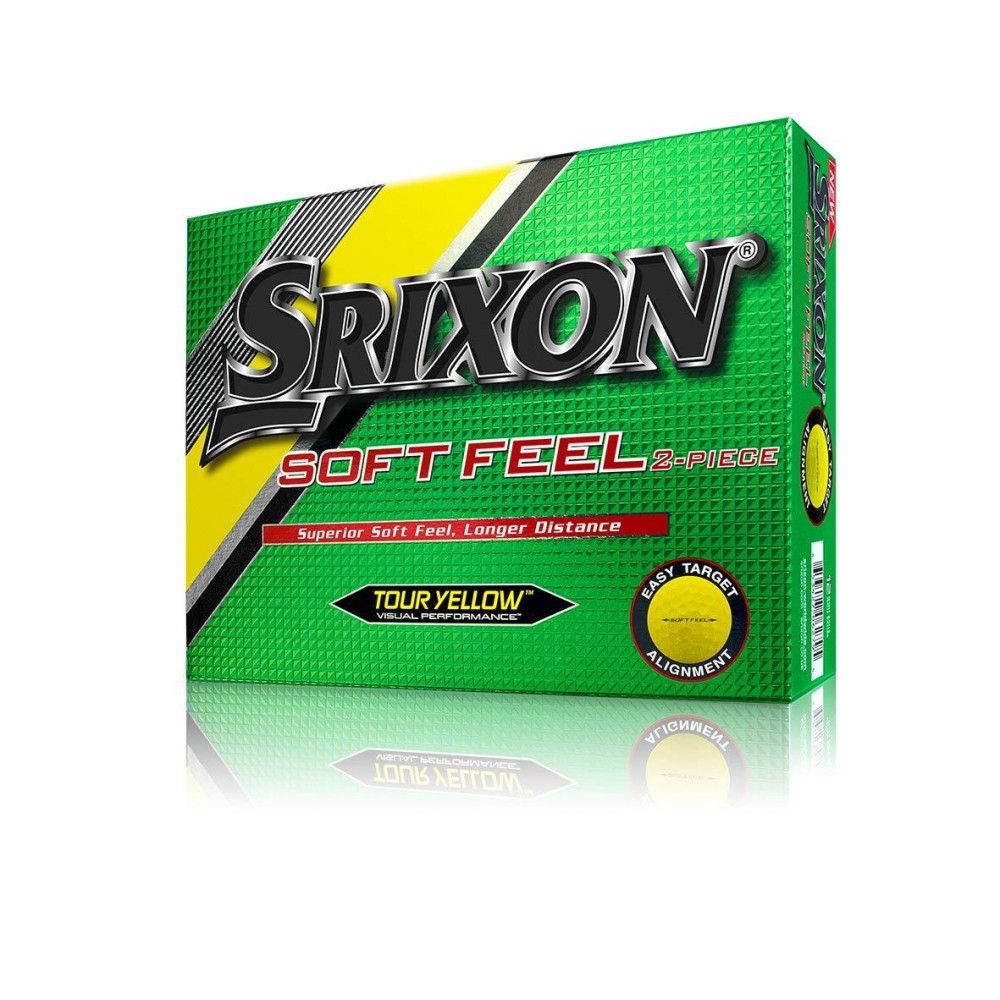 Srixon Mens Soft Feel Dozen Golf Balls, Tour Yellow