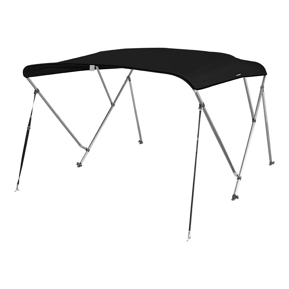 Msc 3 Bow 4 Bow Bimini Top Boat Cover With Rear Support Pole And Storage Boot(3 Bow 6L X 46 H X 79-84 W, Black)