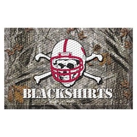 Fanmats 20721 Team Color 19 X 30 Blackshirts Scraper Mat (Nebraska Camo)