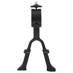 Ventura Double Leg Kickstand, Center-Mounted, Aluminum, Adjustable Without Tools For 24-28 Bicycle, Black
