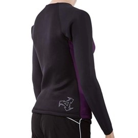 Xcel Womens Longsleeve Wetsuit Jacket W/Cinch Cord 12 Black/Eggplant