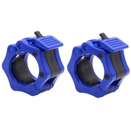 Iadumo Olympic Exercise Collars Gym Clips 2 Inch Weight Clamps Barbell Clips For Weightlifting Bar And Lifting Plate (Blue)
