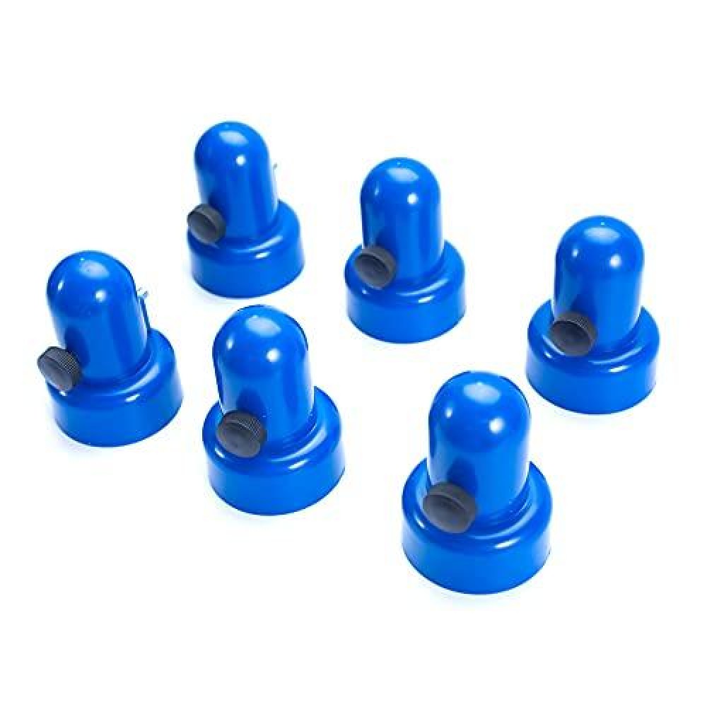 Skybound 1.5 Diameter Blue Trampoline Enclosure Pole Caps (Pack Of 6)