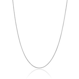 Bling For Your Buck Sterling Silver Chain Necklace For Women And Men Thin Italian Box Chain 07Mm 925 Silver Necklace Chain Choose Length 14 Inch - 40 Inch 26 Inch Size