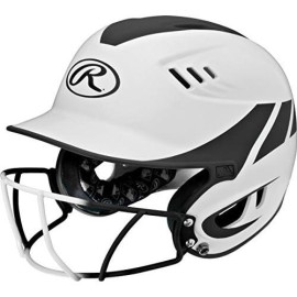 Rawlings Sporting Goods Senior Velo Sized Softball Helmet, White/Black