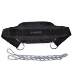 Hemeraphit Weighted Chin Up Belt With Chain Dip Belt Powerlifting Strength Training Pull Up Belt Waist Back Support