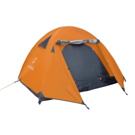 Winterial Three Person Tent - Lightweight 3 Season Tent with Rainfly, 4.4lbs, Stakes, Poles and Guylines Included, Camping, Hiking and Backpacking Tent, Orange