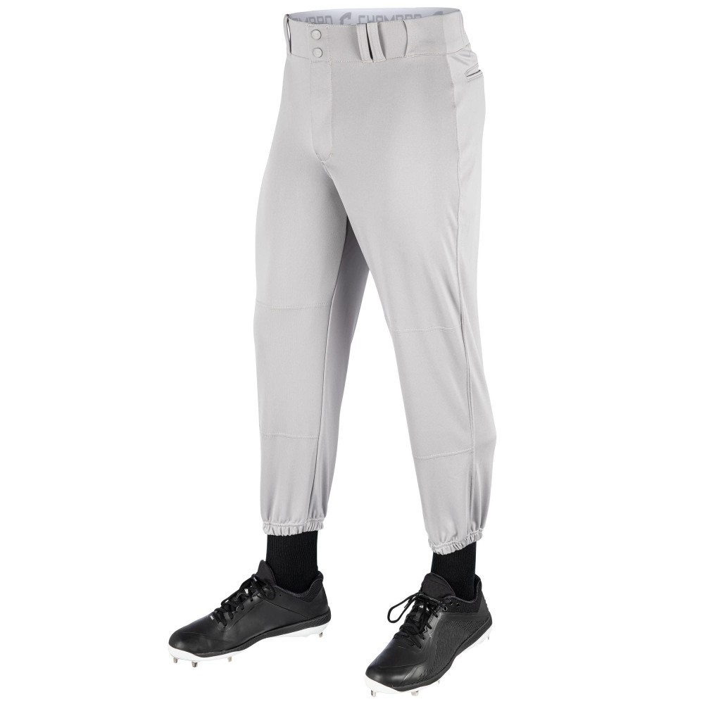 CHAMPRO Men's Standard Triple Crown Classic Baseball Pants, Grey, 4X-Large