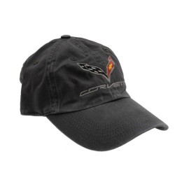 C7 Corvette Logo - Premium Garment Washed Caphat (Black)