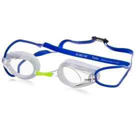 Arena Tracks Swim Goggles, White Clear Blue, Non-Mirror Lens