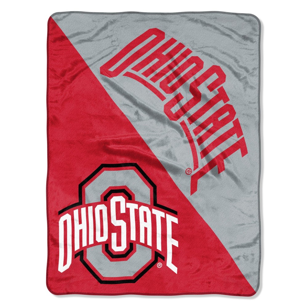 Northwest NCAA Ohio State Buckeyes Unisex-Adult Micro Raschel Throw Blanket, 46