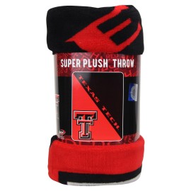 Northwest NCAA Texas Tech Red Raiders Unisex-Adult Micro Raschel Throw Blanket, 46