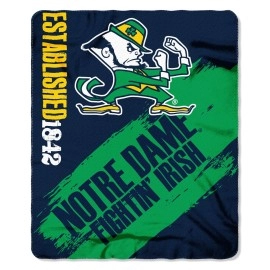 Northwest NCAA Notre Dame Fighting Irish Unisex-Adult Fleece Throw Blanket, 50