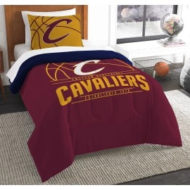 Northwest NBA Cleveland Cavaliers Unisex-Adult Comforter and Sham Set, Twin, Reverse Slam