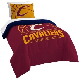 Northwest NBA Cleveland Cavaliers Unisex-Adult Comforter and Sham Set, Twin, Reverse Slam