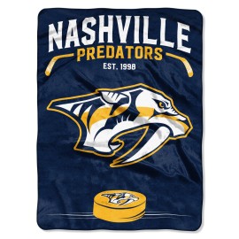 Northwest NHL Nashville Predators Unisex-Adult Raschel Throw Blanket, 60