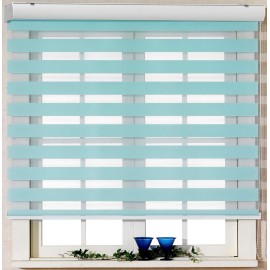 Custom Cut To Size, Foiresoft Basic, Mint, W 27 X H 64 Inch] Zebra Roller Blinds, Dual Layer Shades, Sheer Or Privacy Light Control, Day And Night Window Drapes, 10 To 110 Inch Wide