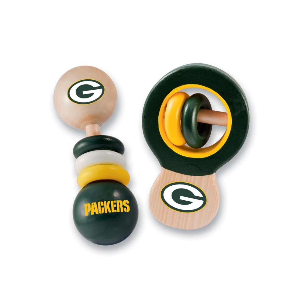 NFL Green Bay Packers Baby Rattle Set - 2 Pack