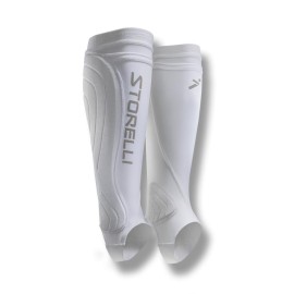 Storelli BodyShield Leg Guards | Protective Soccer Shin Guard Holders | Enhanced Lower Leg and Ankle Protection | White | Youth Medium